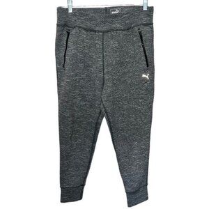Puma Mens Medium Warm Cell Jogger Sweatpants Gray Heather Tapered Leg Drawstring
